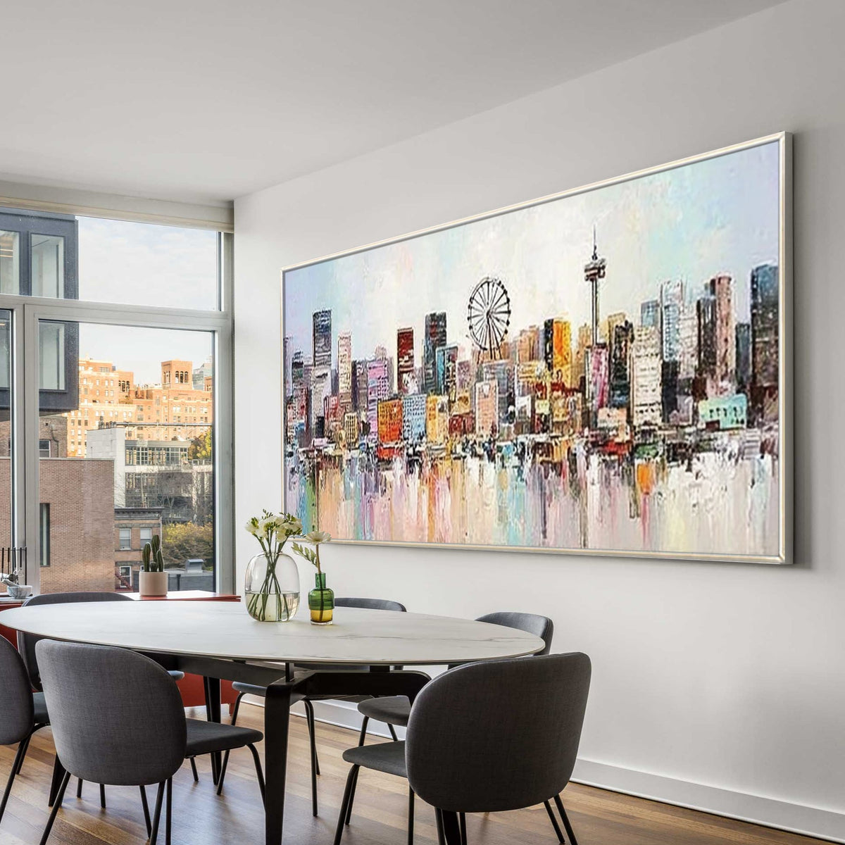 City skyline wall art