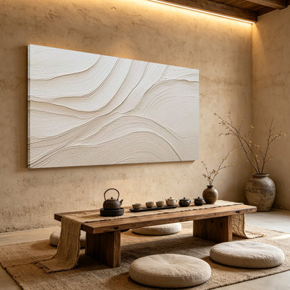 Ivory Wabi Sabi wall decor with calming modern design