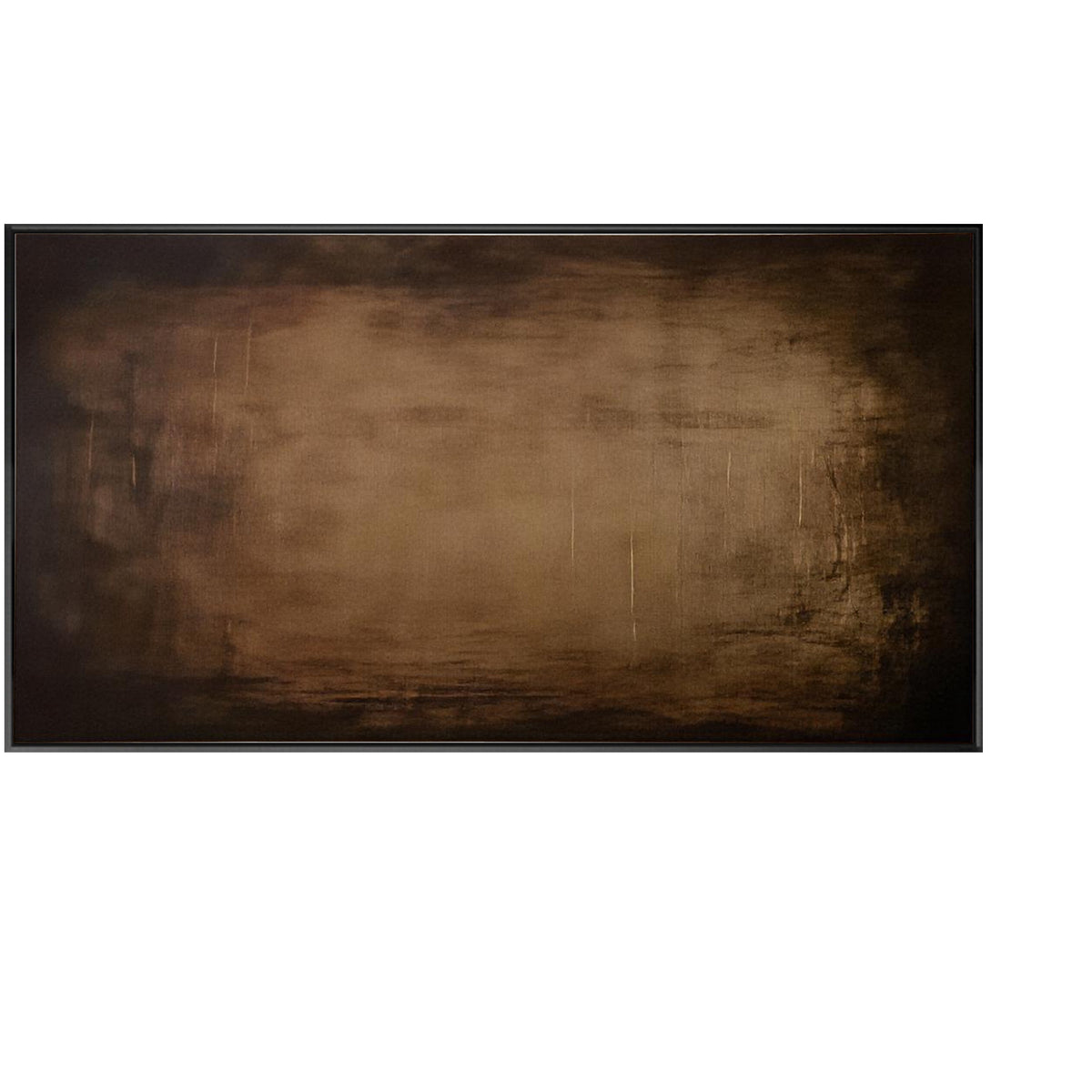 Earth tone brown abstract canvas wall art for neutral home decor