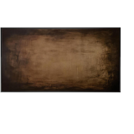 Earth tone brown abstract canvas wall art for neutral home decor