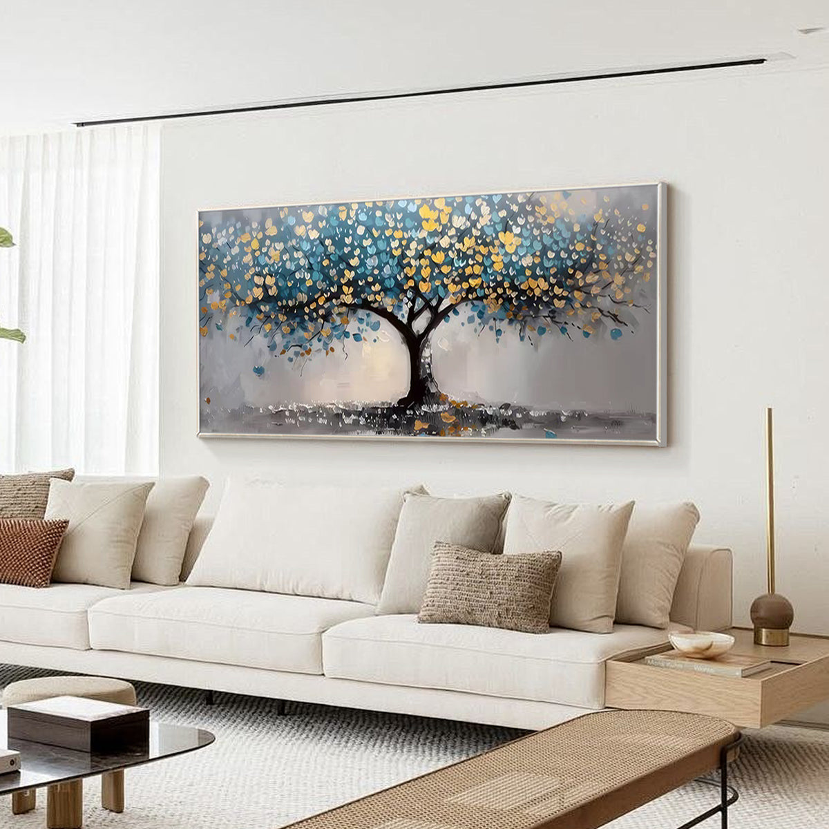 Original Tree of Life oil painting for modern home decor