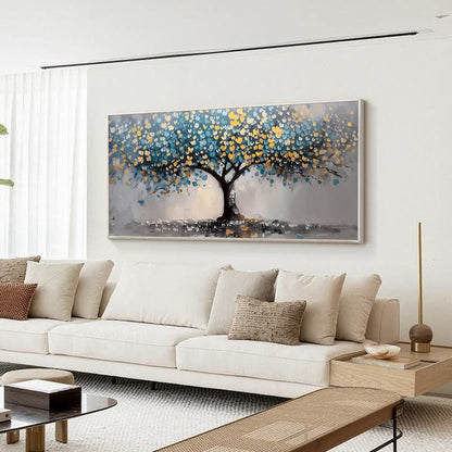 Original Tree of Life oil painting for modern home decor