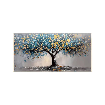 Original oil canvas painting featuring a Tree of Life