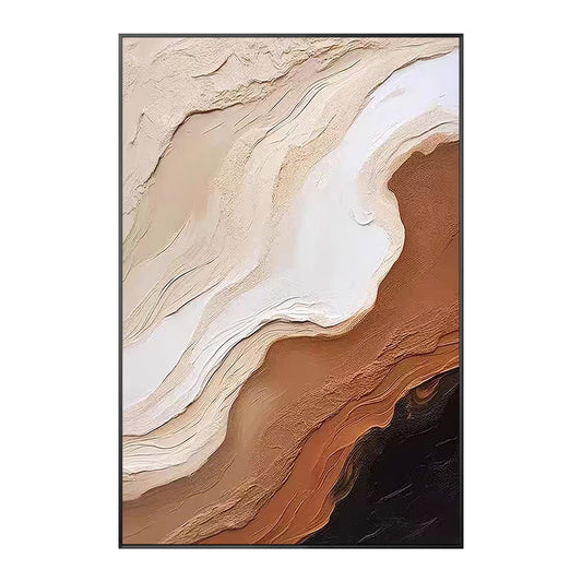 abstract wall art in beige and brown  for livng  room decor 