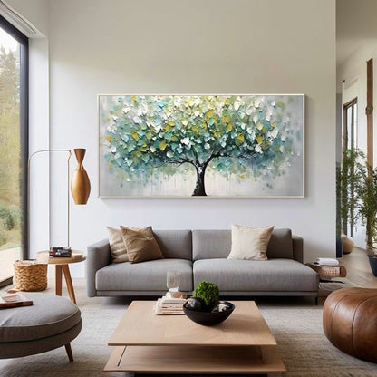 Modern textured nature wall art featuring Tree of Life design