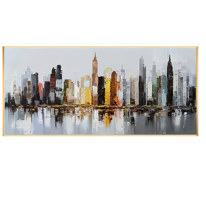 Contemporary urban landscape painting for office and home interiors
