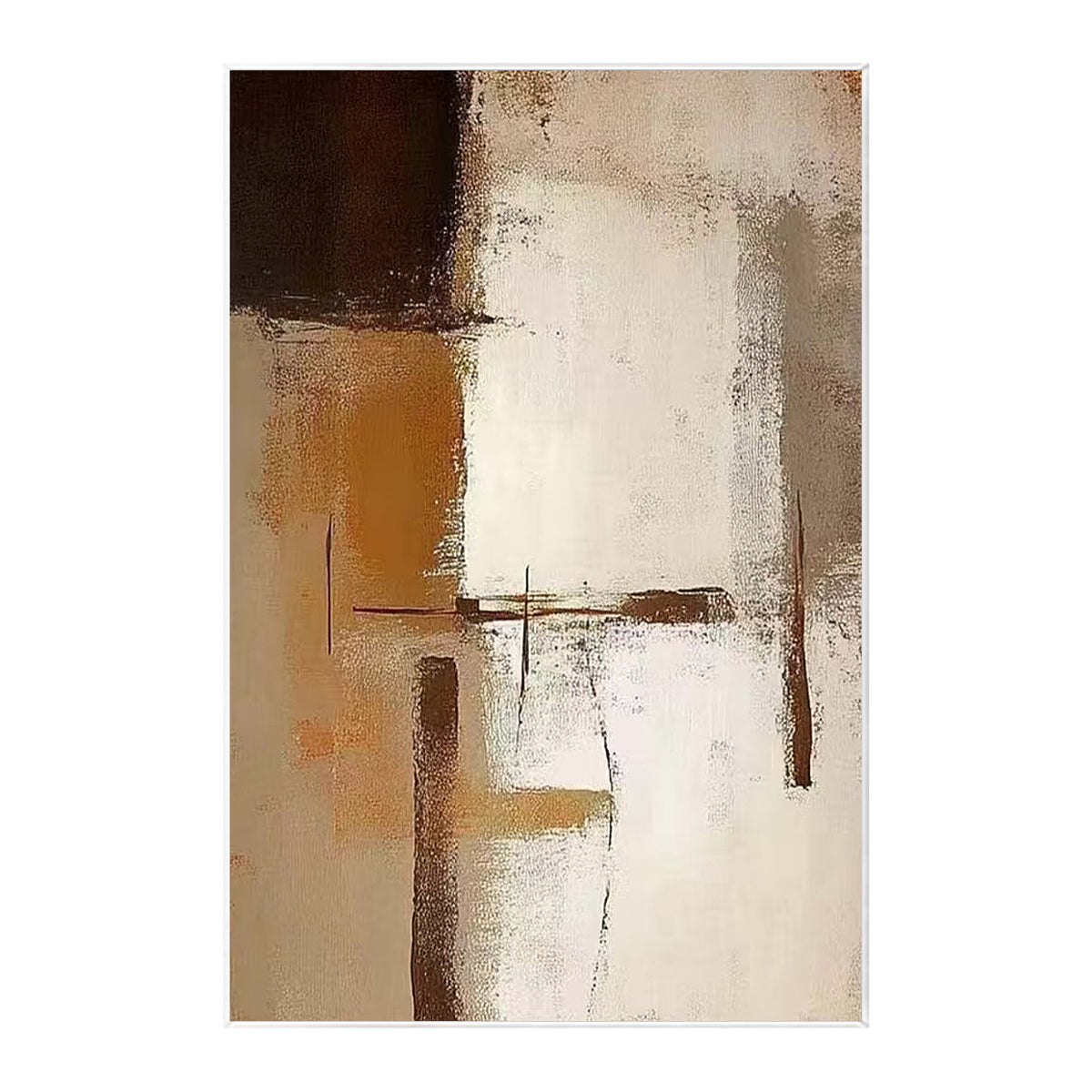 Modern Wabi Sabi wall decor with layered texture