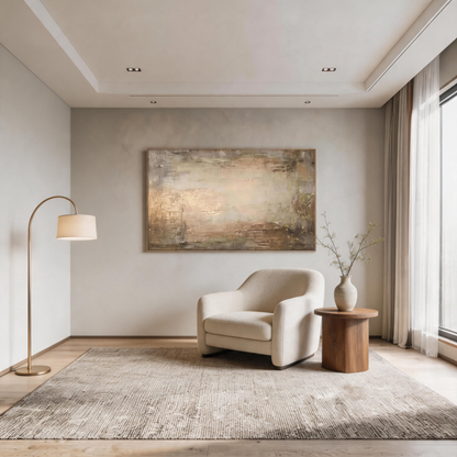 Large textured Wabi Sabi painting for bedroom wall decor