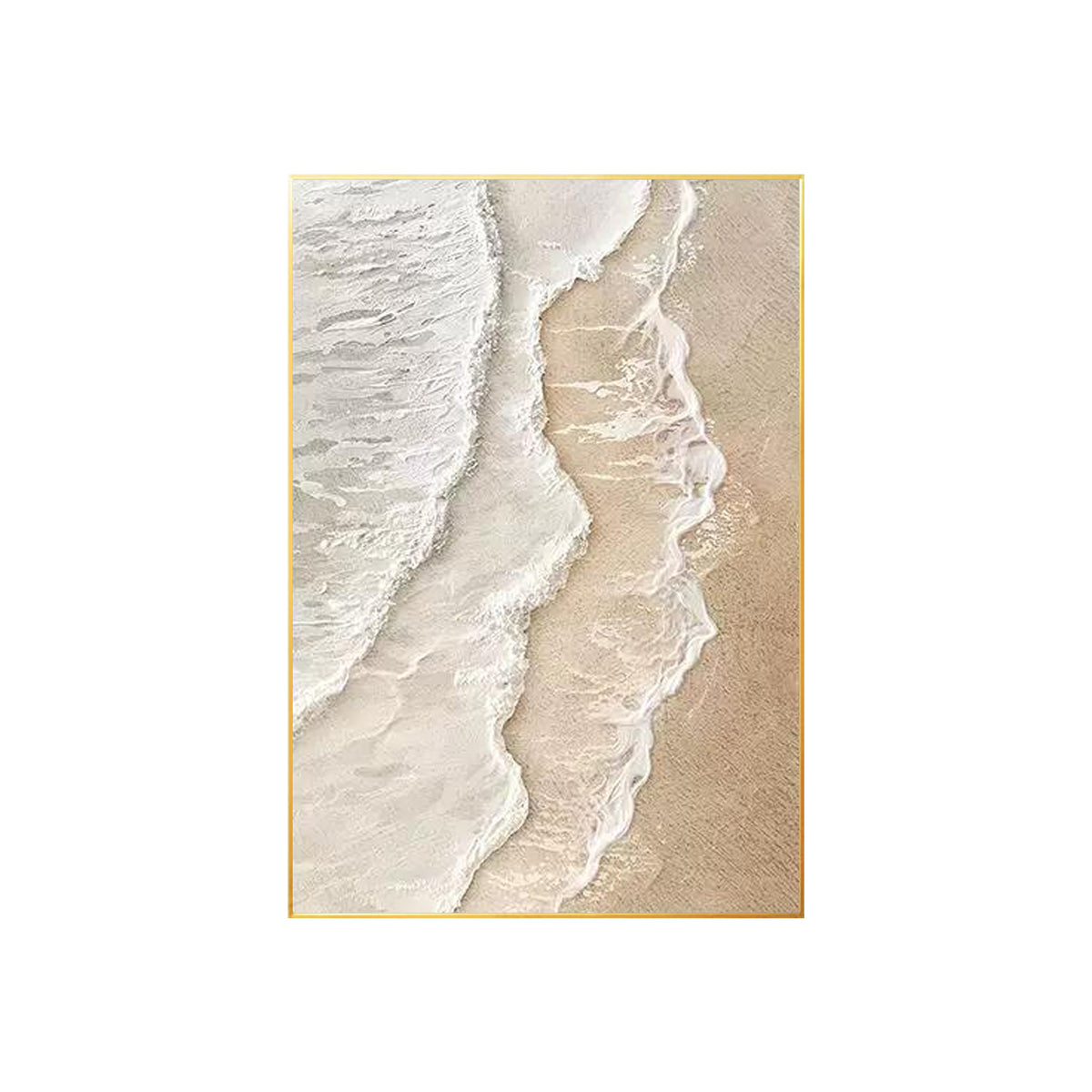 Neutral ocean canvas artwork for Japandi and coastal interiors
