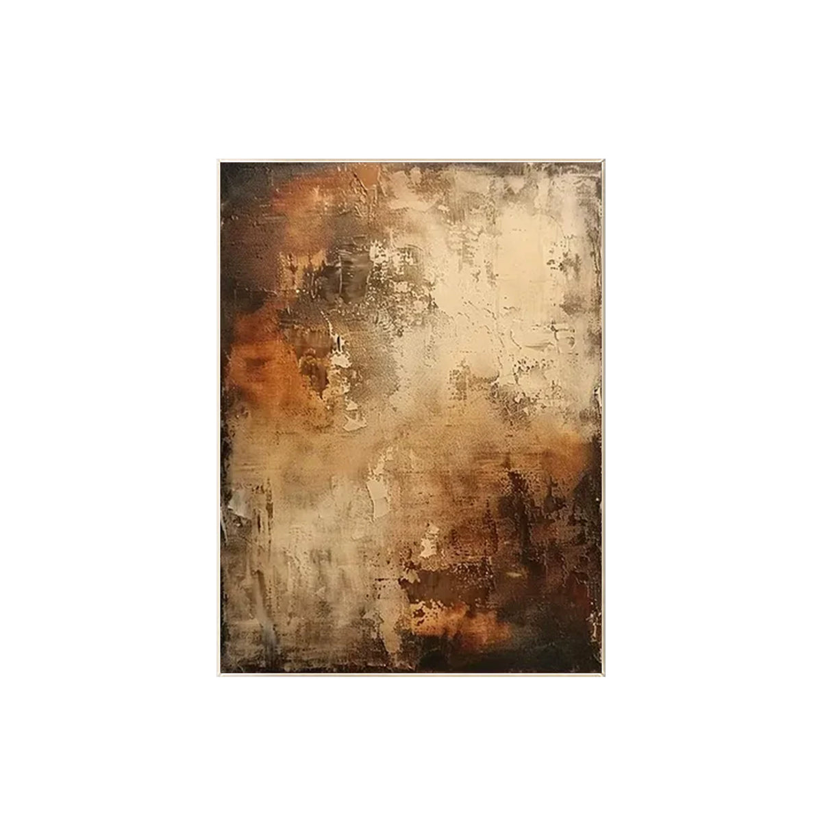 Large neutral canvas wall art for modern minimalist interiors