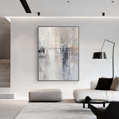 Minimalist Wabi Sabi wall decor in beige and gray tones
