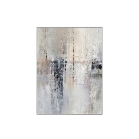 Extra large beige gray Wabi Sabi textured wall art for living room