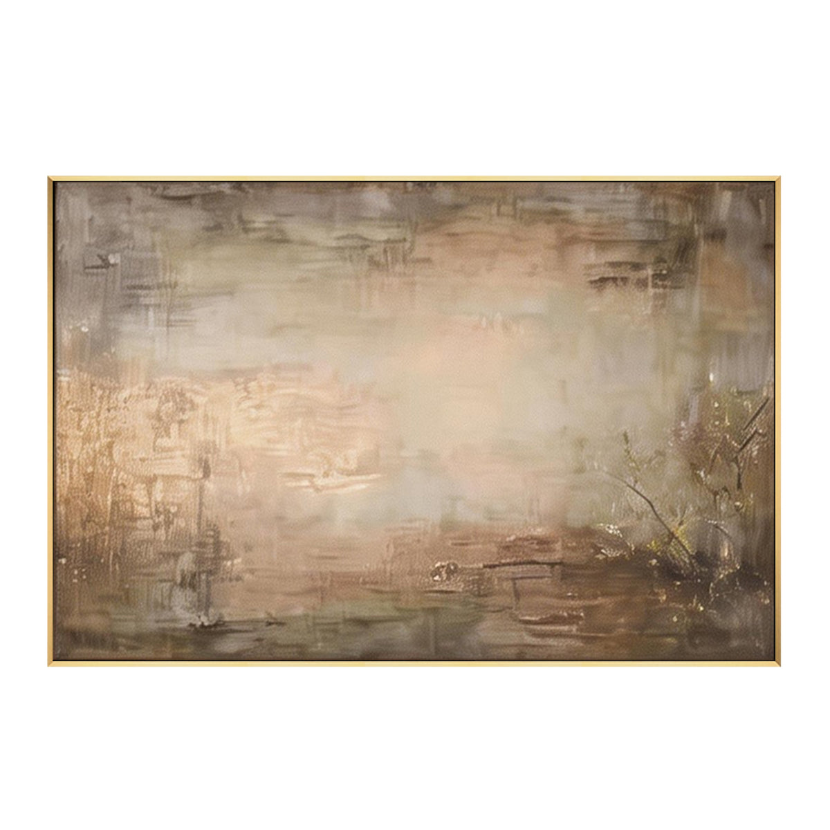 Cream beige textured abstract canvas wall art for Japandi home decor