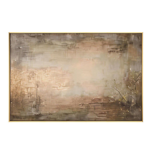 Cream beige textured abstract canvas wall art for Japandi home decor