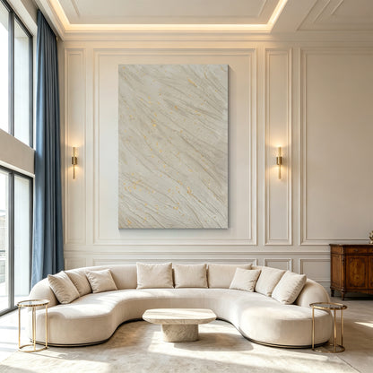 Premium gold flow canvas wall art for luxury bedroom and living room decor