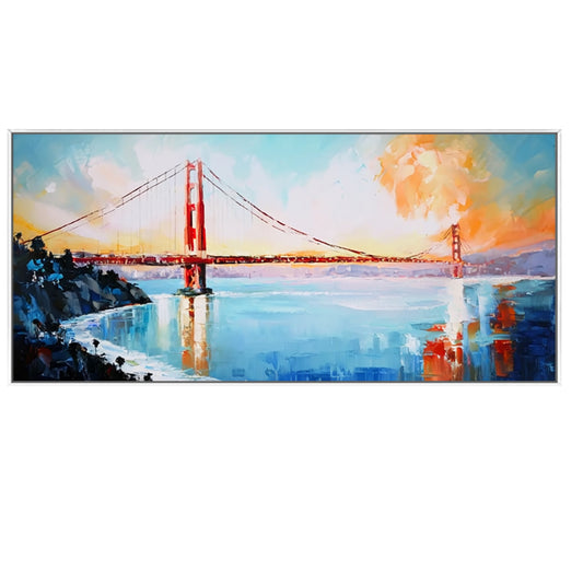 Golden Gate Bridge canvas wall art featuring San Francisco cityscape