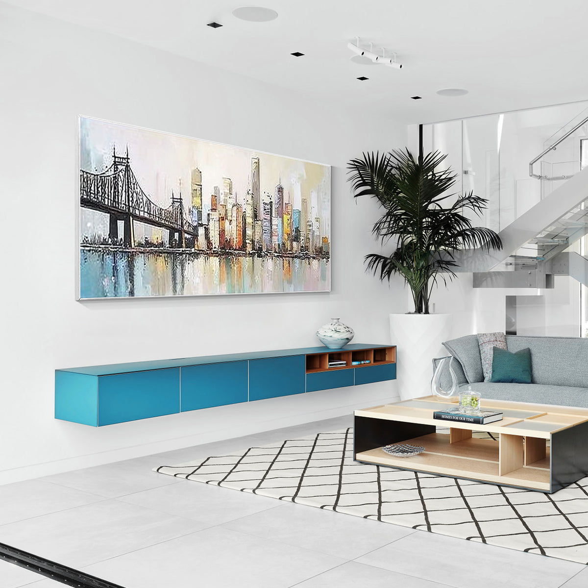 Sunset Golden Gate Bridge artwork for modern home decoration