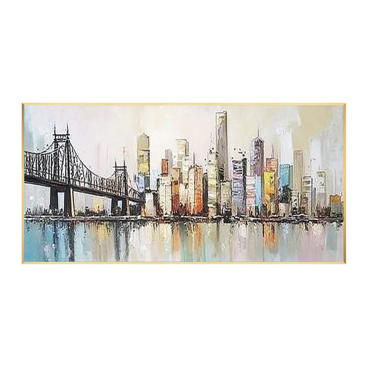 Contemporary Golden Gate Bridge painting ready to hang canvas