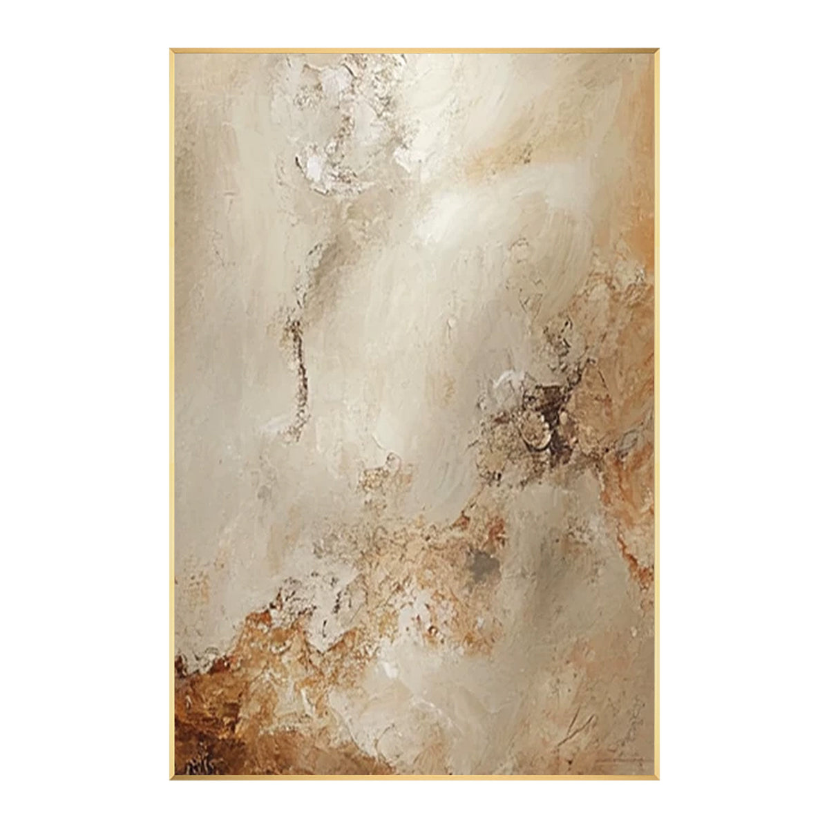 Handcrafted style wabi sabi wall decor with soft beige and ivory colors
