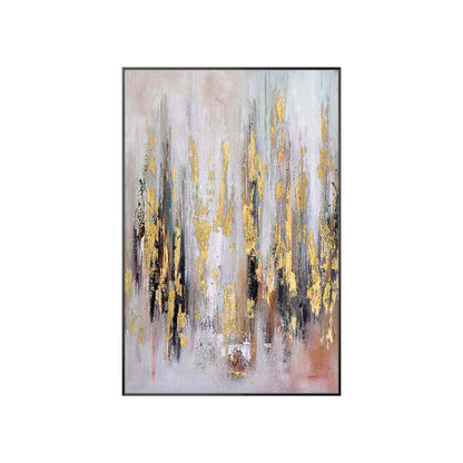 black gold rust abstract textured canvas wall art
