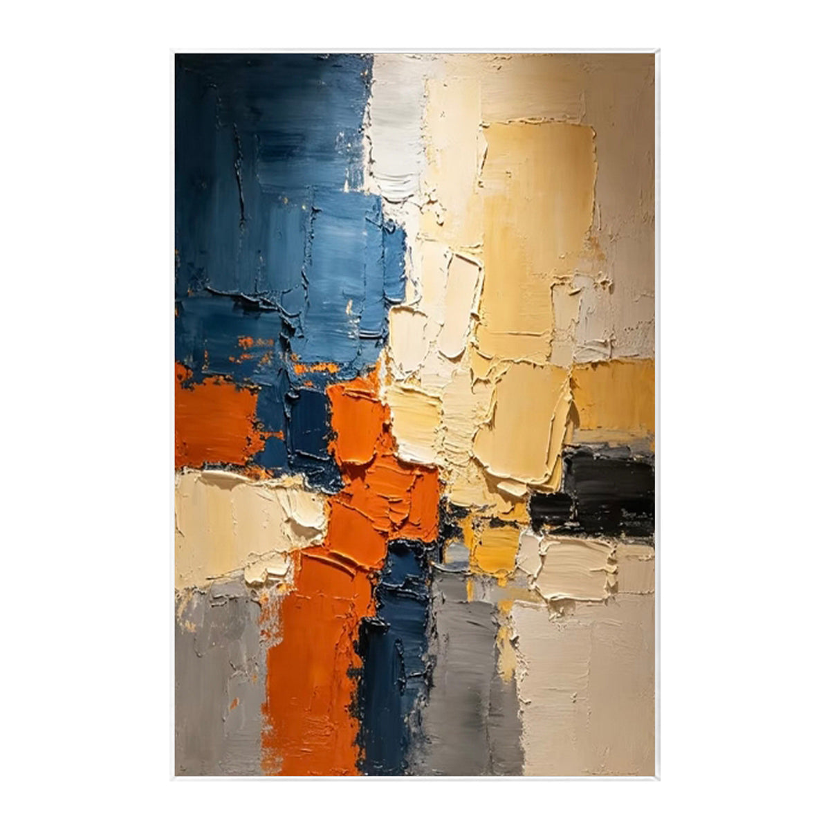Textured neutral abstract canvas artwork for modern interiors