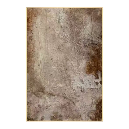 Modern organic abstract wall painting with earthy neutral colors