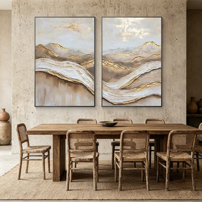 Modern minimalist abstract canvas set for living room wall decor
