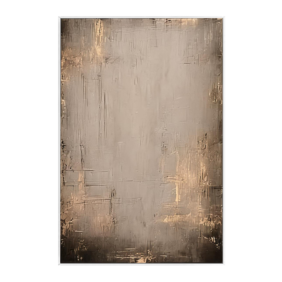 Organic modern abstract wall art with rustic earth colors