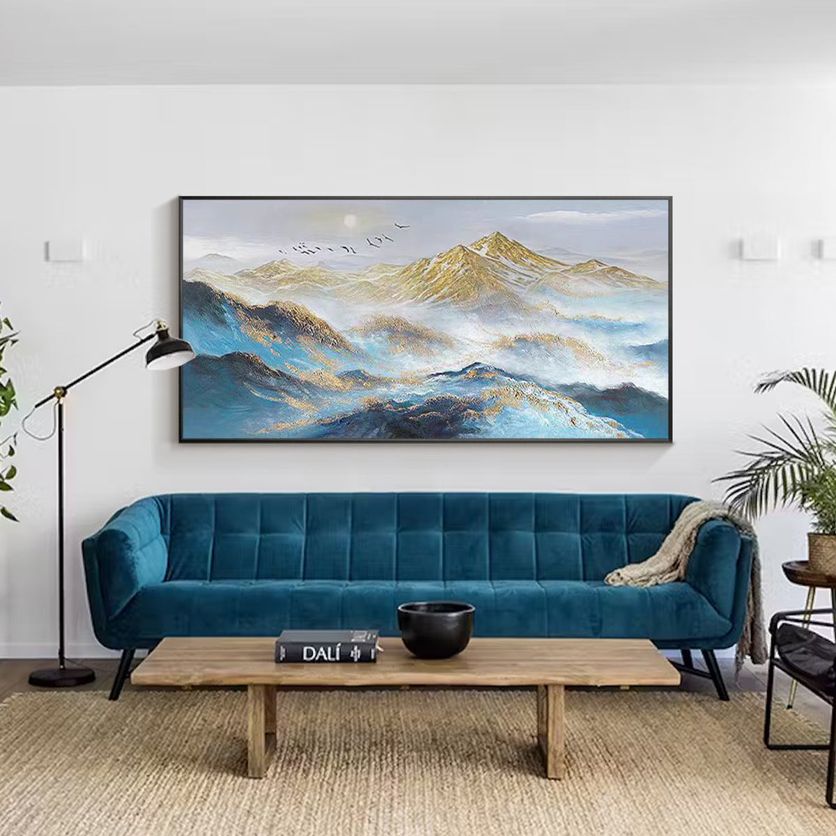 modern mountain canvas art for living room wall decor