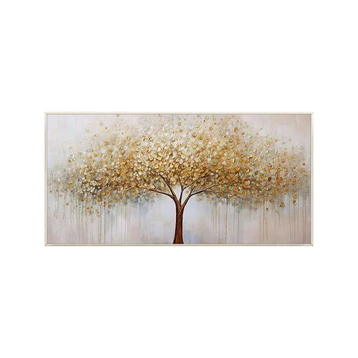 Premium gold canvas wall decor for bedroom and office interiors
