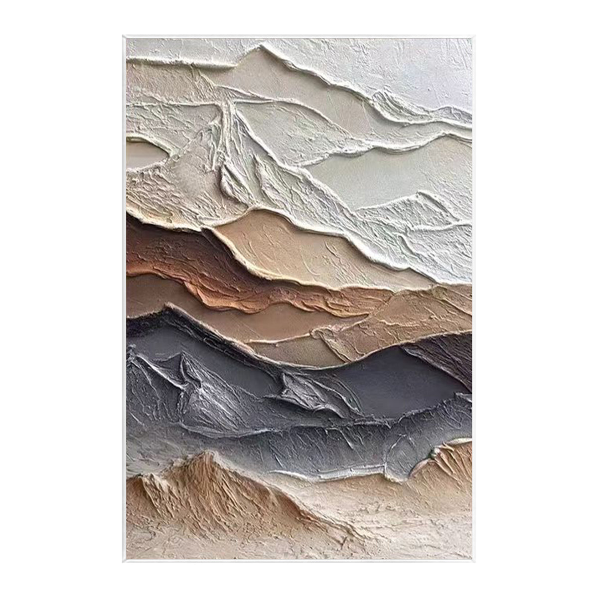 Minimalist abstract mountain canvas for modern interiors