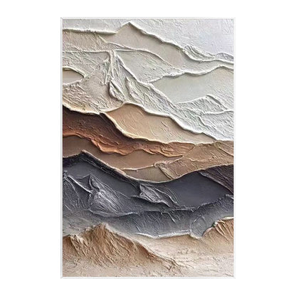 Minimalist abstract mountain canvas for modern interiors